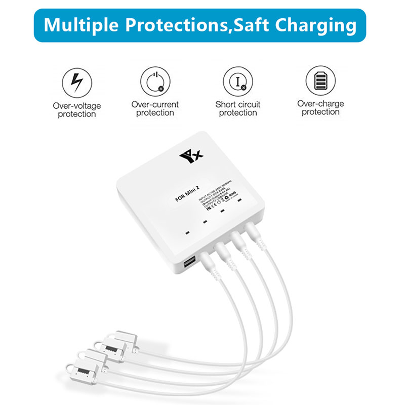 YX 6IN1 محور شاحن بطارية ذكي س - مراجعة Drone Battery Smart وسعره